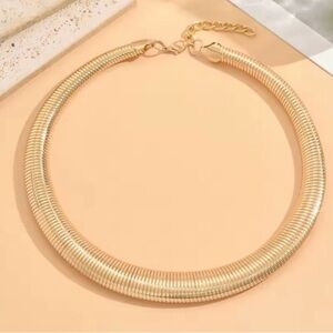 Gold collar necklace